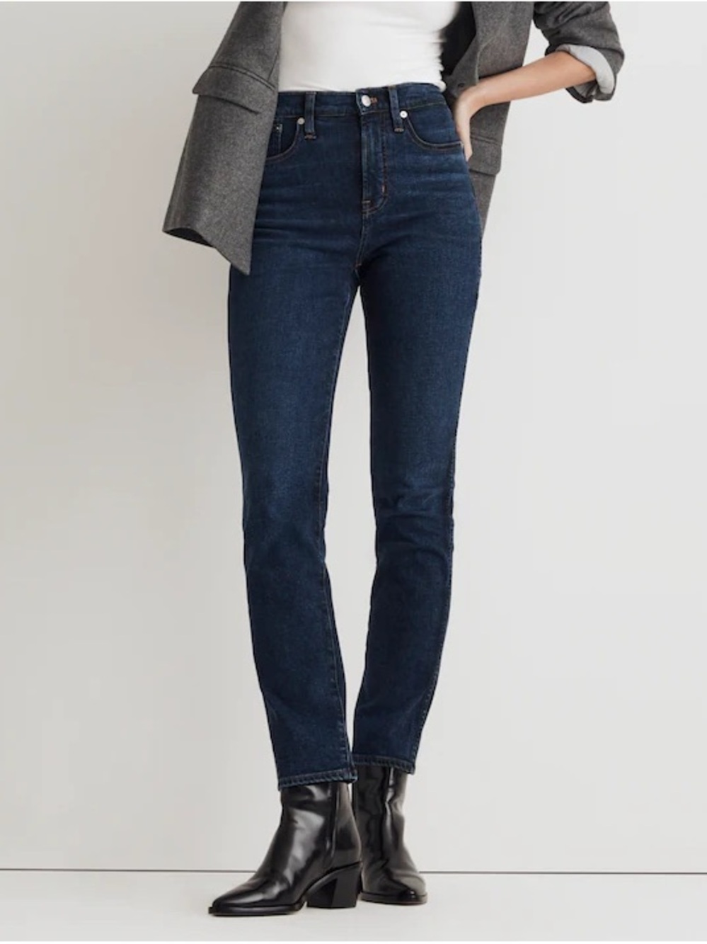 Madewell Sz 29 The Perfect Vintage High Rise Mom Jeans Cotton/Wool/Spandex Blend